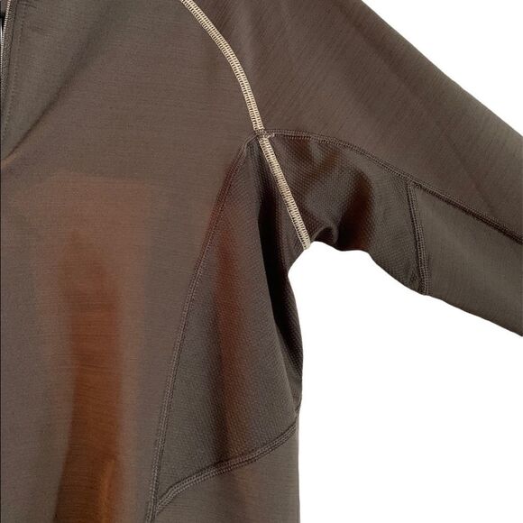 NIKE Pro Compression Dri Fit 1/4 Zip Fitted Pullover Charcoal Gray Size Small - Picture 5 of 7